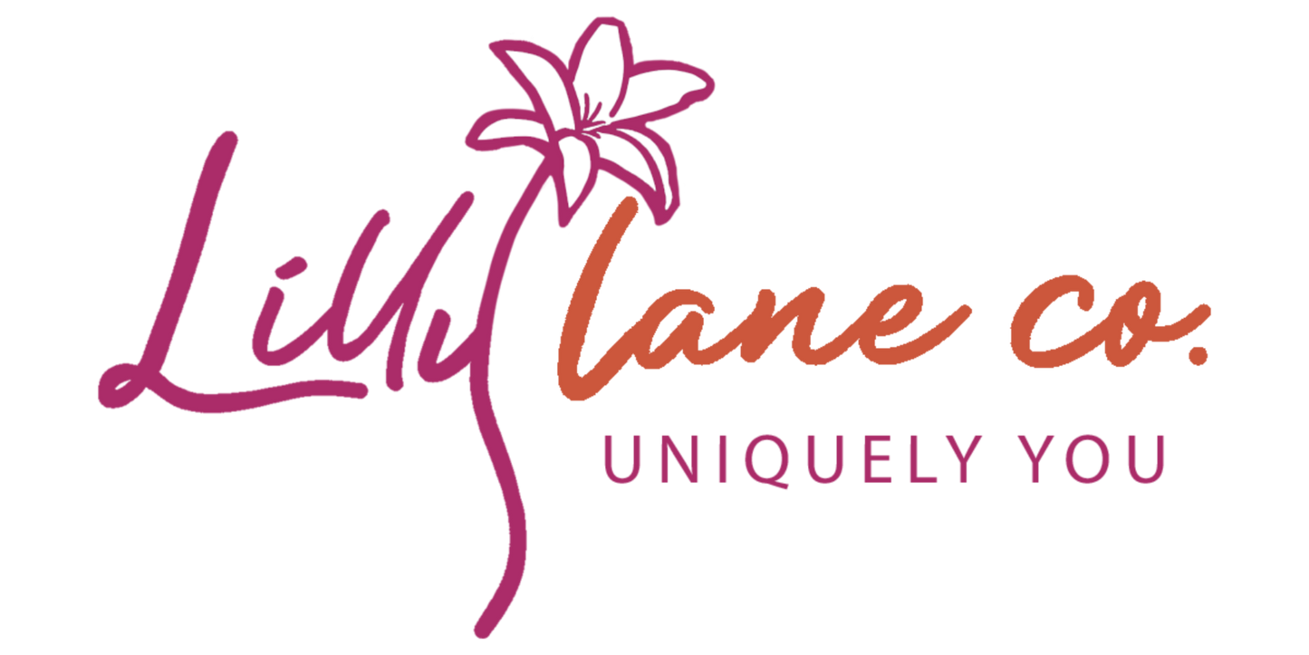 Logo of Lilly Lane Co. with a pink flower on a white background